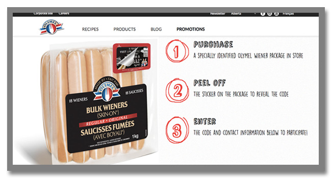カナダの食肉加工販売メーカー-OLYMEL(オリメル)-のバーベキューコンロが当たる販売促進キャンペーン_5枚目