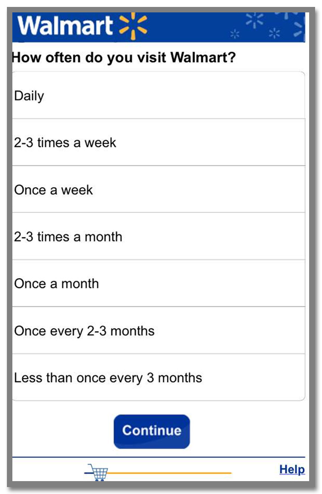 世界最大のスーパーマーケットチェーン"Walmart(ウォルマート)"のギフトカードが当たるアンケート調査キャンペーン_16枚目