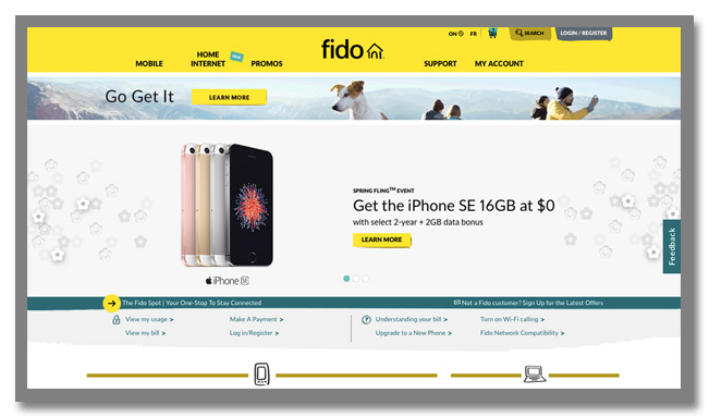 カナダの携帯ショップ「Fido」ギフトカードが当たるアンケートキャンペーン_1枚目